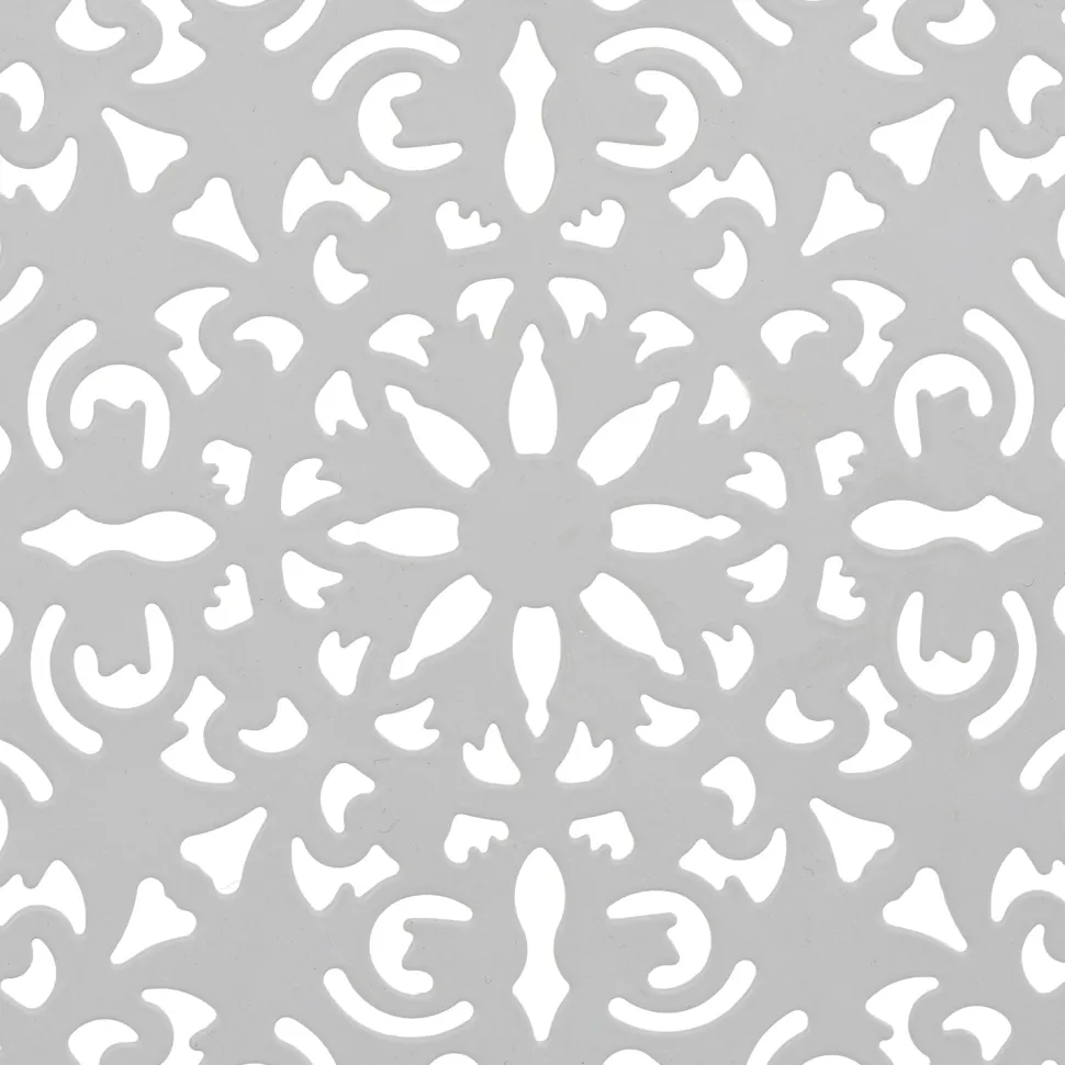 Set giardino Bistrot Tavolo rotondo 60 cm e 2 sedie richiudibili in metallo Bianco Design Liberty