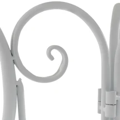 Set giardino Bistrot Tavolo rotondo 60 cm e 2 sedie richiudibili in metallo Bianco Design Liberty