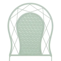 Set giardino Bistrot Tavolo rotondo 70 cm e 2 sedie richiudibili in metallo Verde