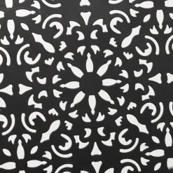 Set giardino Bistrot Tavolo rotondo 60 cm e 2 sedie richiudibili in metallo Nero Design Liberty