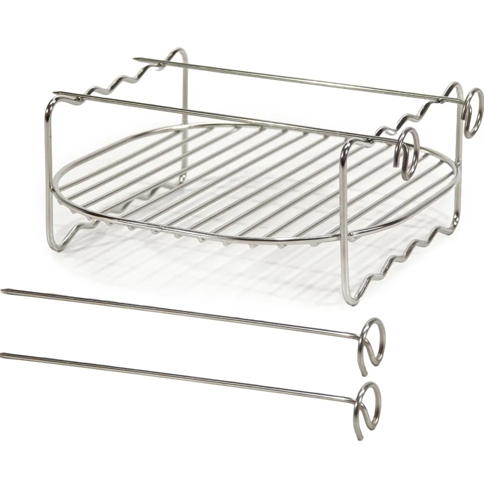 Set Griglia con 4 Spiedini per Friggitrice ad Aria h7x17x17 cm
