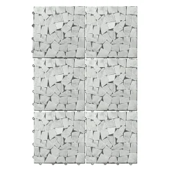 Set 6 mattonelle ad Incastro in pietra Bianca 30x30cm