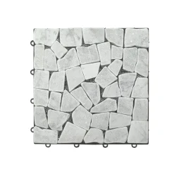 Set 6 mattonelle ad Incastro in pietra Bianca 30x30cm