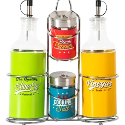 Set Menage 4 contenitori con stand Linea Vintage