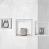 Set Mensole da Parete in Legno Bianco 3 Pezzi