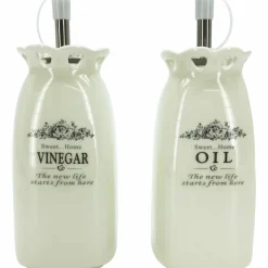 Set olio e aceto in ceramica h13 cm