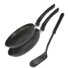 Set Padelle Antiaderente con pala forata Linea Augusta diametro 20-24 cm