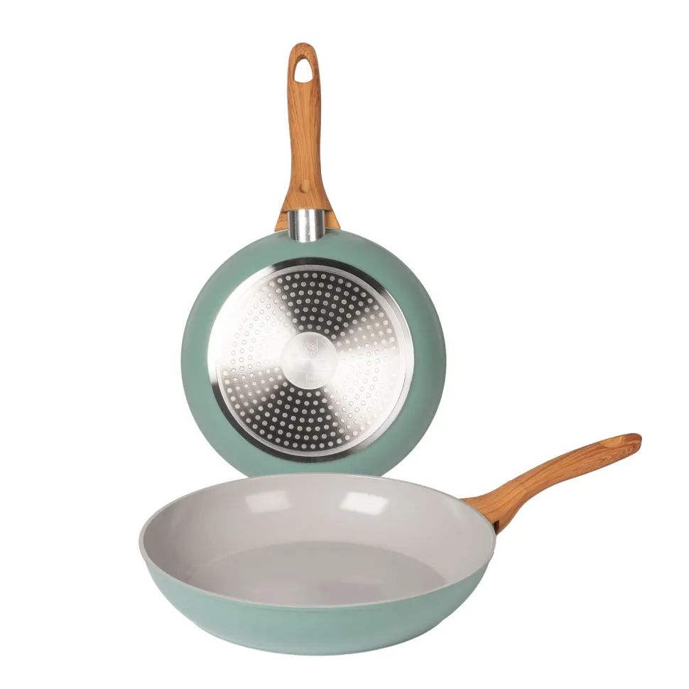 Set 2 Padelle Antiaderenti Kaitlyn Linea Wood Style diametro 24/28 cm