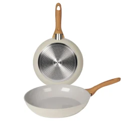 Set 2 Padelle Antiaderenti Kaitlyn Linea Wood Style diametro 24/28 cm