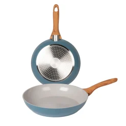 Set 2 Padelle Antiaderenti Kaitlyn Linea Wood Style diametro 24/28 cm