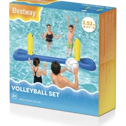 Set Pallavolo Gonfiabile per Piscina con palla 244x64 cm