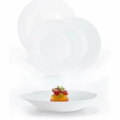SET PIATTI 18 PEZZI ALIZEE PERLE BIANCO
