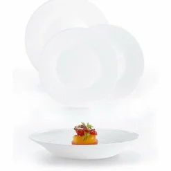 SET PIATTI 18 PEZZI ALIZEE PERLE BIANCO