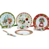 Set Piatto e Paletta di Natale in Ceramica Decorativa