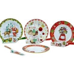 Set Piatto e Paletta di Natale in Ceramica Decorativa