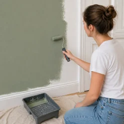 Set Pittura Completo 9 Pezzi con Rullo, Pennelli e Vaschetta