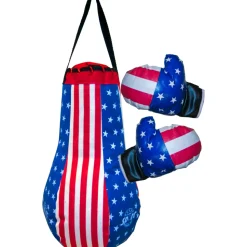 Set Pugilato sacco con 2 guantoni h42 cm
