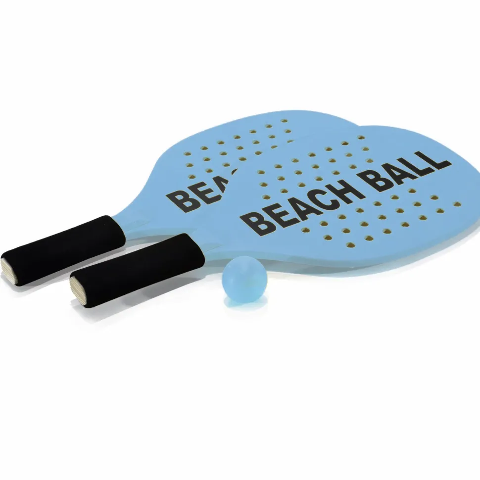 Set 2 Racchette in Legno di Pioppo con Palla Beach Ball