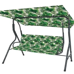 Set Ricambio Cuscini e Tettuccio per Dondolo 4 Posti Sfoderabile Tropical