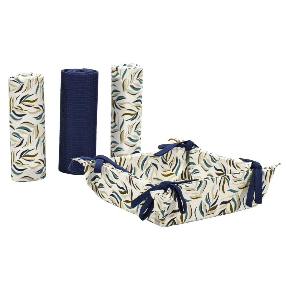 Set 3 Strofinacci Cucina con Cestino 40x70 cm