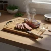 Set Tagliere da Carne in Acacia con Coltello e Forchettone Linea Acacia