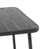 Set Tavolo da Giardino 4 Posti in Metallo con Sedie Intrecciate Antracite