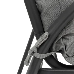 Set Tavolo da Giardino 6 Sedie con Ombrellone Grigio
