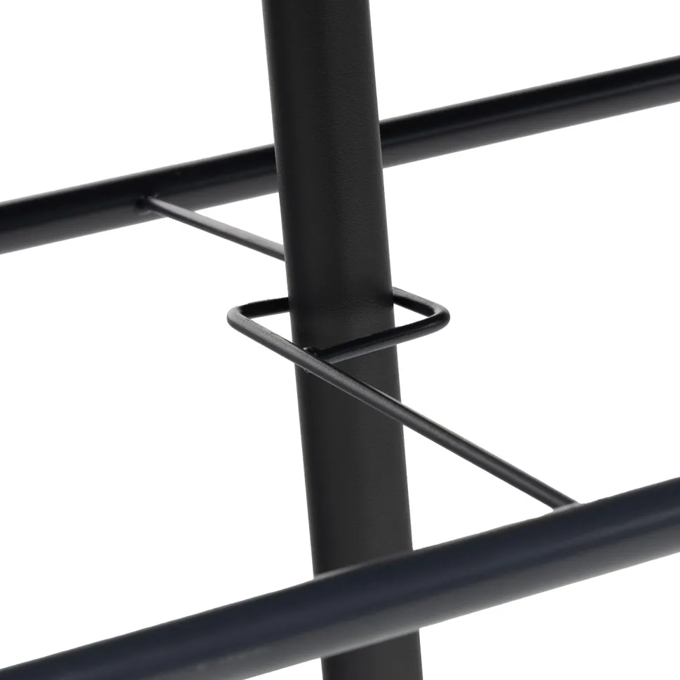 Set Tavolo da Giardino 6 Sedie con Ombrellone Grigio
