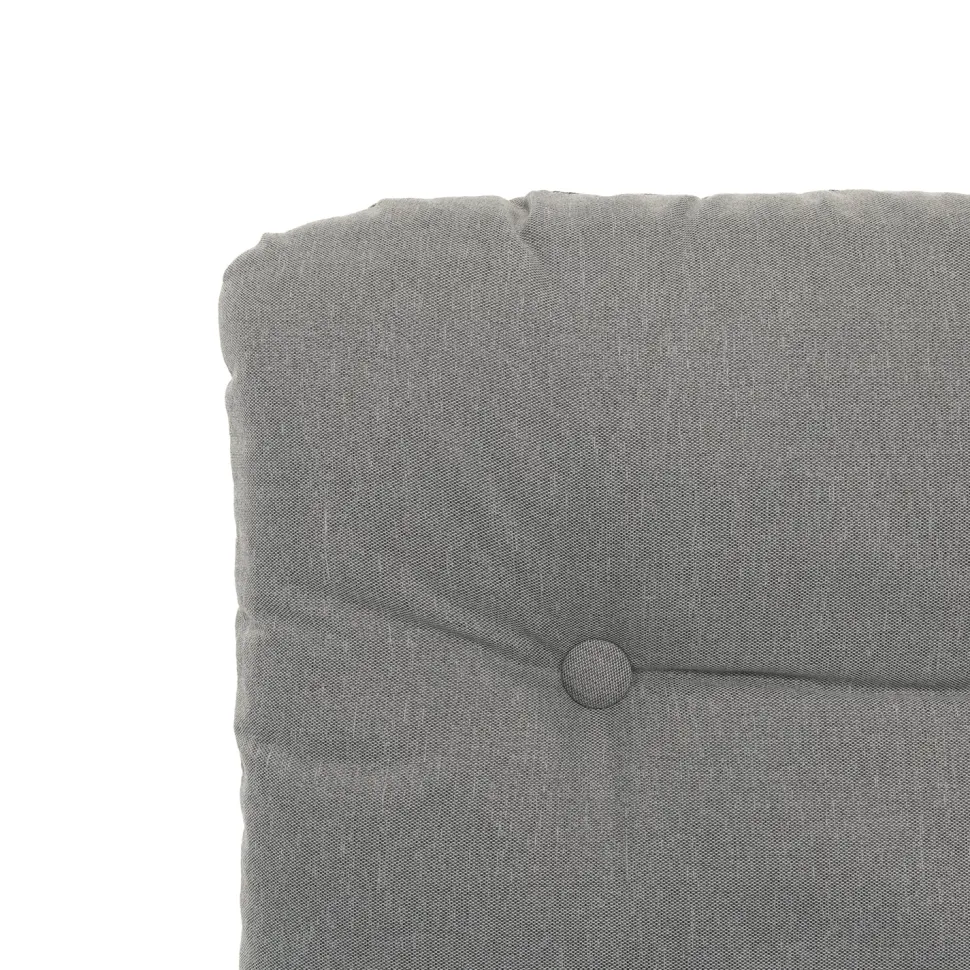 Set Tavolo da Giardino 6 Sedie con Ombrellone Grigio