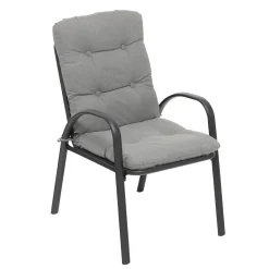 Set Tavolo da Giardino 6 Sedie con Ombrellone Grigio