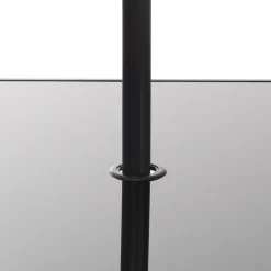 Set Tavolo da Giardino 6 Sedie con Ombrellone Grigio