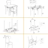 Set Tavolo da pranzo 70x70 cm e 2 sedie in metallo e MDF Rovere Massello