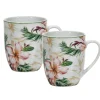 Set 2 Tazze in Porcellana Decorata Multicolor 33 cl