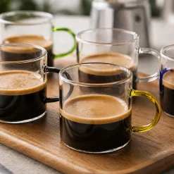 Set 6 Tazzine da Caffè Coffee Break in Vetro Borosilicato 9 cl