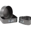 Set 3 Tortiere Apribili Antiaderenti con Fondo Removibile