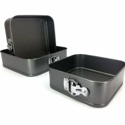 Set 3 Tortiere Apribili Antiaderenti in Acciaio al Carbonio
