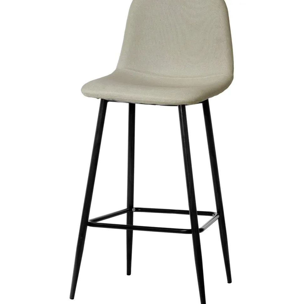 Sgabello Alto tessuto in Lino Beige