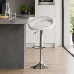 Sgabello con schienale Bianco