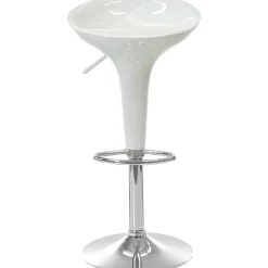Sgabello Regolabile ABS e Metallo Bianco