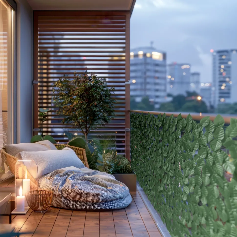 Siepe Artificiale con Foglie h100x300 cm
