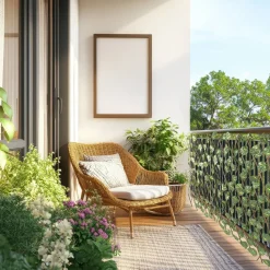 Siepe Artificiale Estensibile con foglie di Epipremnum Aureum Verde h100x190 cm