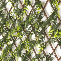 Siepe Artificiale Estensibile Foglie di Persia, Eucalipto e Haraella Retrocalla h90x180 cm