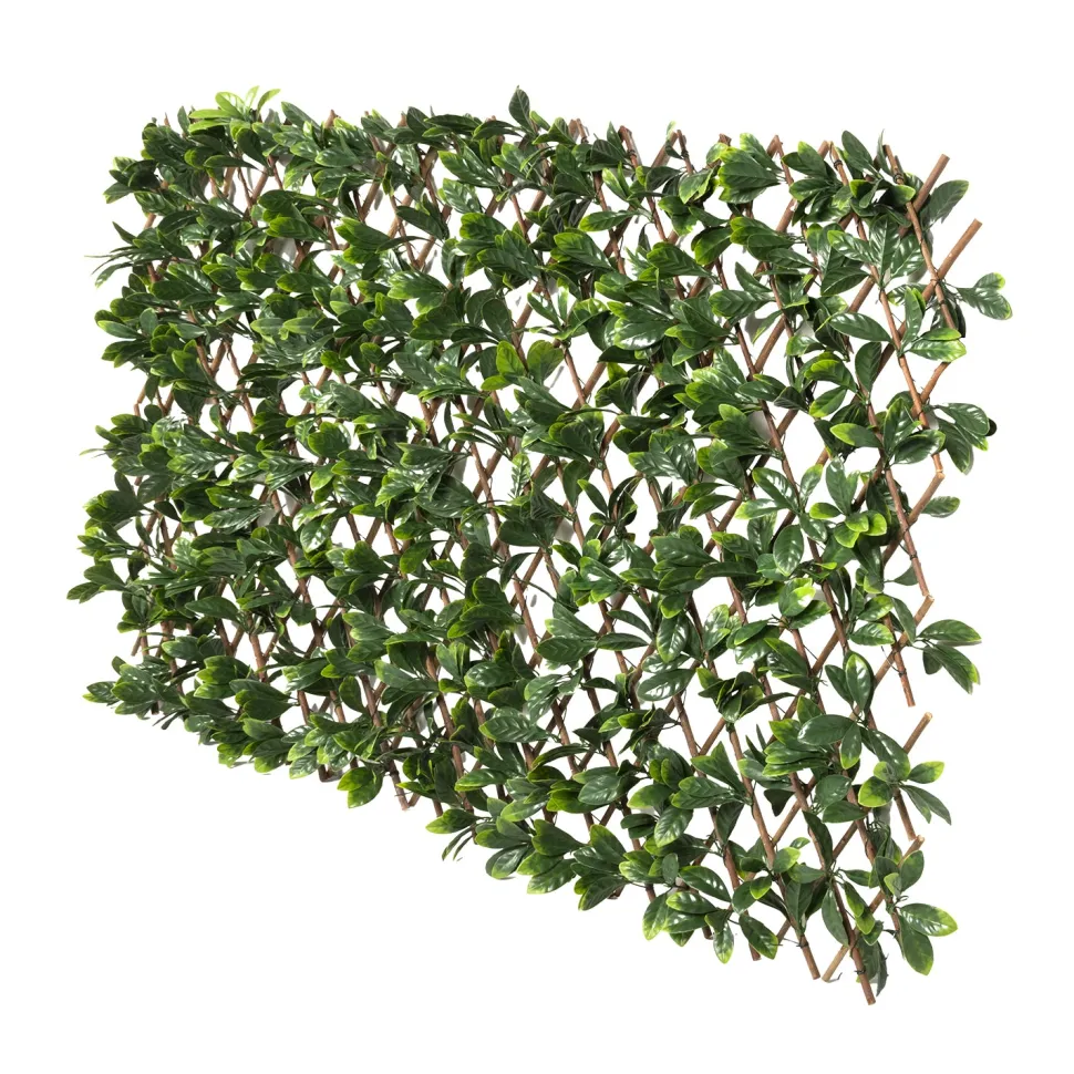Siepe Artificiale Estensibile Foglie di Mirto Cerato h90x180 cm