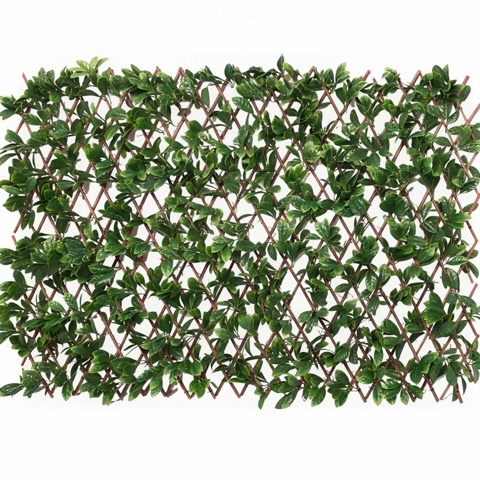 Siepe Artificiale Estensibile Foglie di Mirto Cerato h90x180 cm