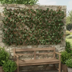 Siepe Artificiale Estensibile con Foglie h90x180 cm