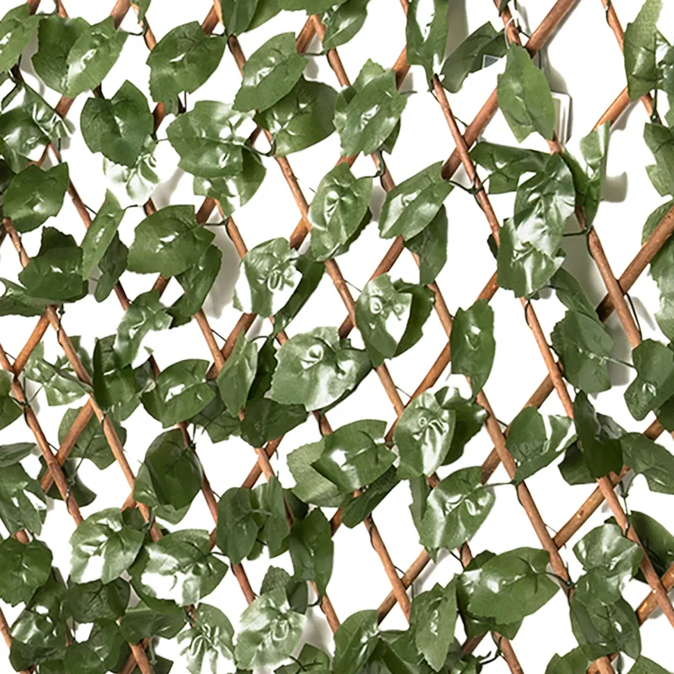 Siepe Artificiale Estensibile con Foglie di Acero h90x180 cm