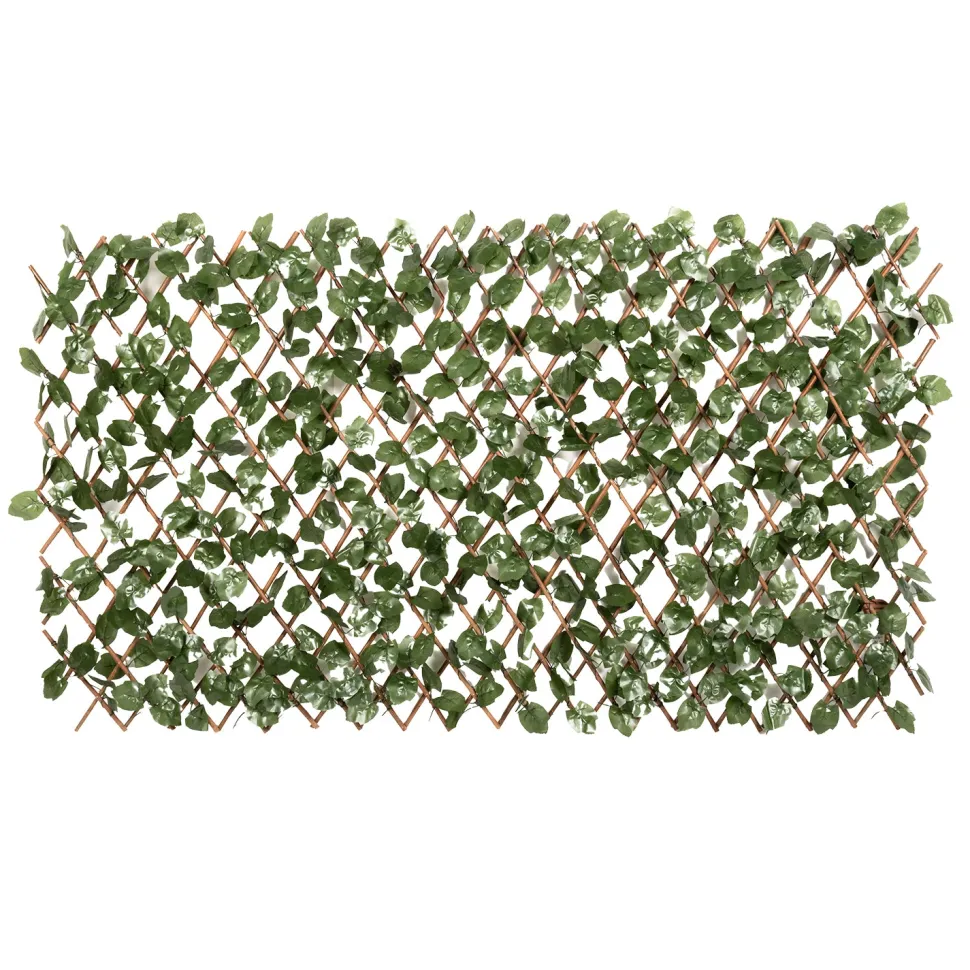 Siepe Artificiale Estensibile con Foglie di Acero h90x180 cm