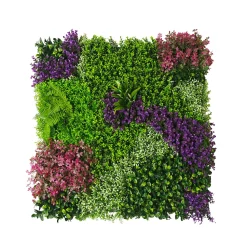 Siepe Sintetica per Parete Giardino Verticale Multipianta 100x100 cm