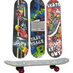 Skateboard per Bambini lunghezza 60 cm – Tavola in Legno e PVC con Ruote Resistenti