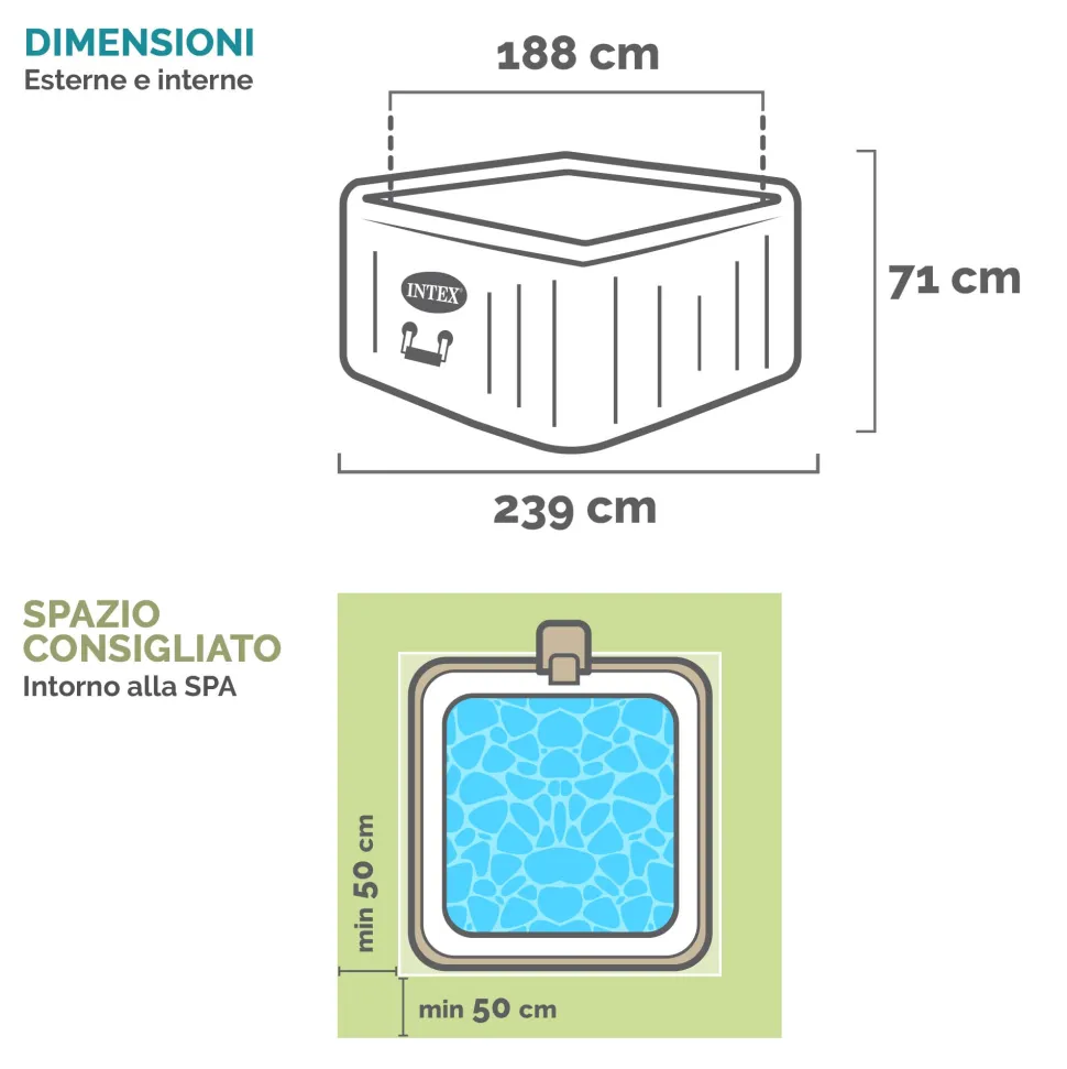 Spa Idromassaggio PureSpa™ Bubble Chevron Deluxe™ 6 Posti Effetto Rigato